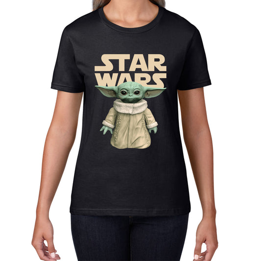 Star Wars Grogu The Child Green Humanoid Alien Yoda's Species Baby Yoda Disney Star Wars Day 46th Anniversary Womens Tee Top