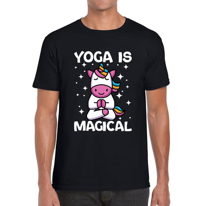 Namaste Unicorn Yoga Is Magical Unicorn Meditation Fitness Unicorn Lovers Yogi Gift Mens Tee Top