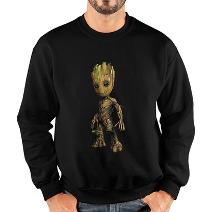 Baby Groot Comic book character Guardians of the Galaxy I am Groot Action Adventure Comedy Sci-Fi Movie Unisex Sweatshirt