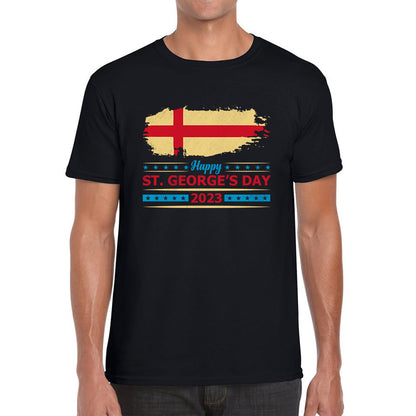 Happy St George's Day 2023 Saint George Cross England Flag Religious Warriors St George Day Mens Tee Top