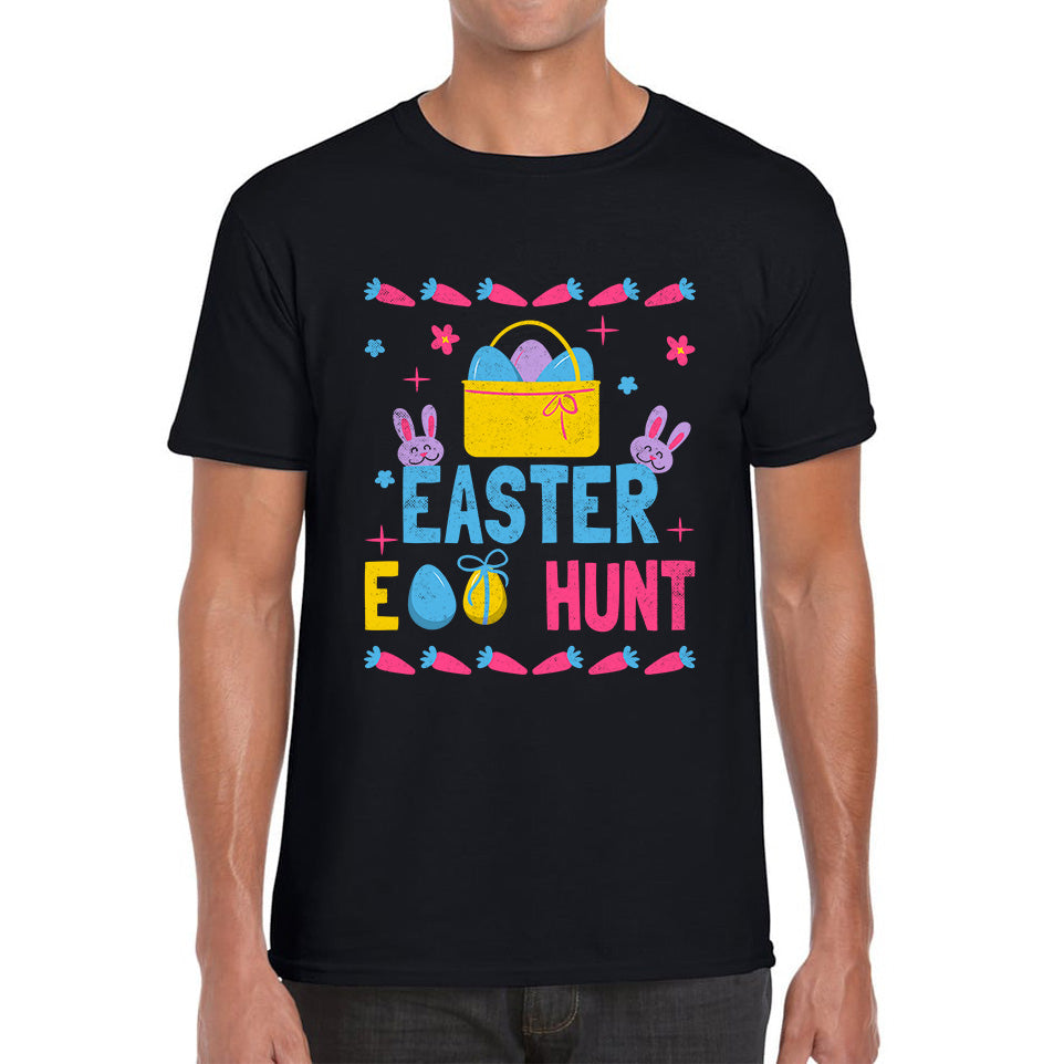 Easter Egg Hunt Hunting Squad Religious Christian Easter Egg Hunt Season Hunting Crew Egg Bucket Easter Bunny Mens Tee Top