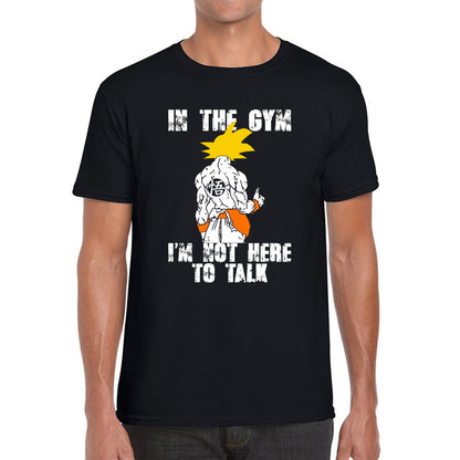 Dragon Ball Z Super Saiyan Goku Kakalot In The Gym I'm Not Here To Talk Gym Training Musculation Bodybuilding Workout Mens Tee Top