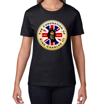 The Coronation Of King Charles III 6th May 2023 CR III Royal Crown United Kingdom Flag Womens Tee Top