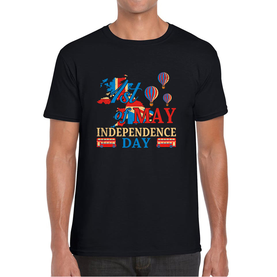 1st Of May British Independence Day UK Independence Day British Country Love Patriotism UK Union Jack Flag Mens Tee Top