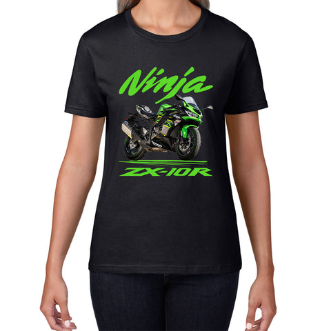 Kawasaki Ninja ZX-10R Ninja Sport Bike Racer Motorcyclist Sports Biker Rider Racing Kawasaki Lovers Womens Tee Top