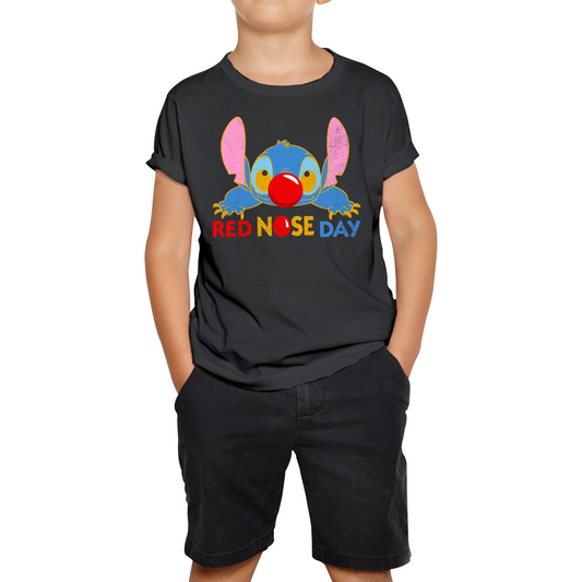 Disney Stitch Red Nose Day Kids Tee Top Ohana Red Nose Day Funny  Kids T Shirt. 50% Goes To Charity