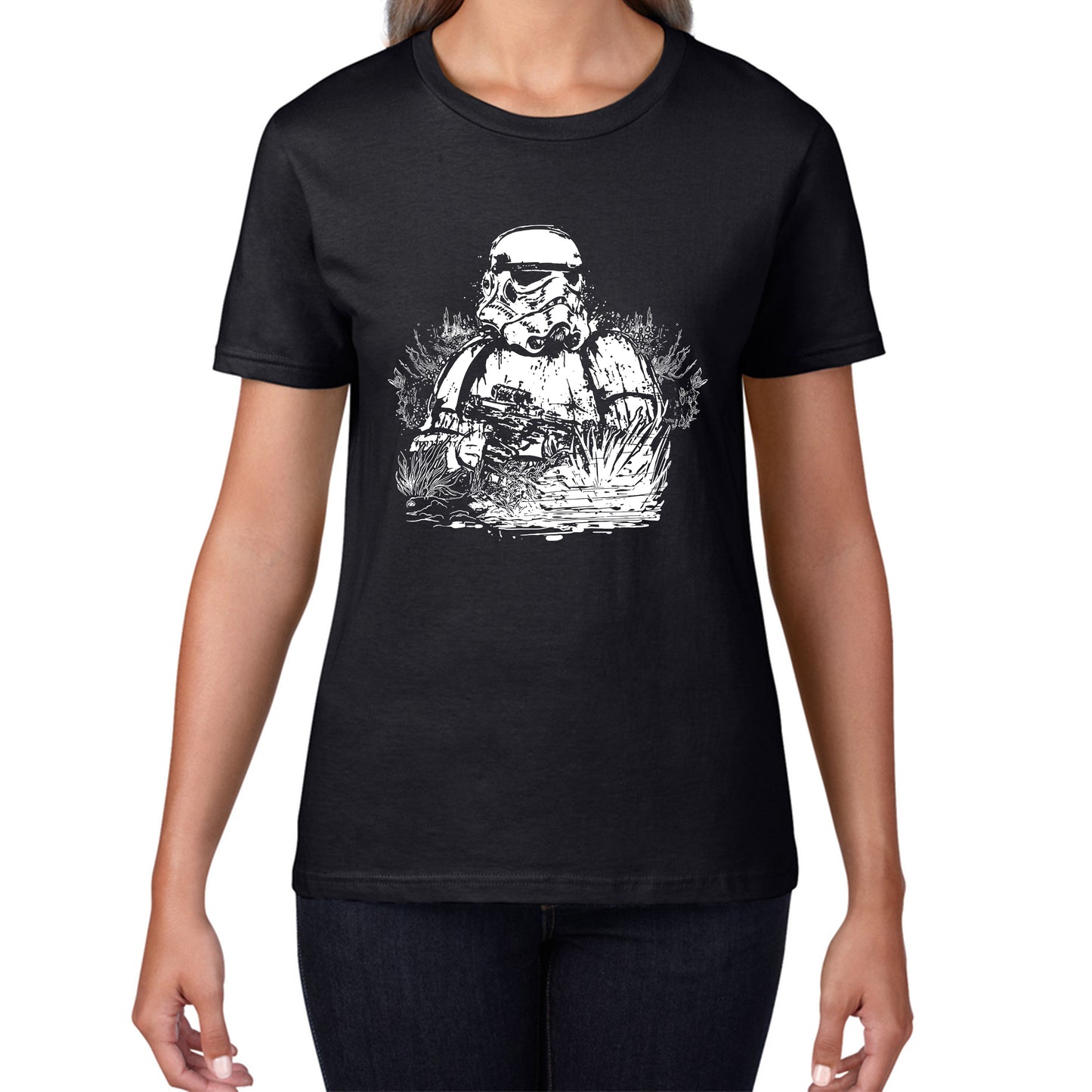 Storm Pooper Under The Sea The Force is Strong With This One Fighter Movie Series Womens Tee Top