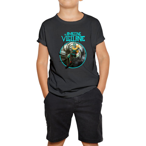 The Amazing Vigilant out of the Dark hole Vintage Graphic Cartoon Series Kids Tee