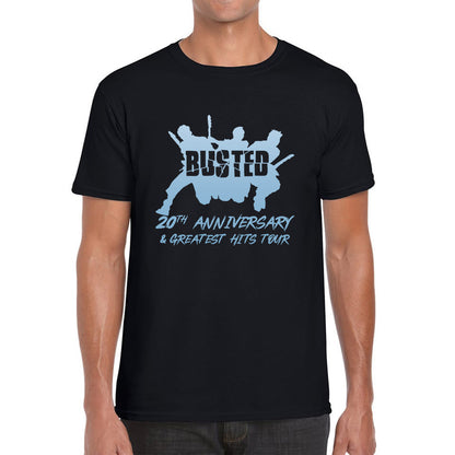 Busted 20th Anniversary & Greatest Hits Tour Busted Singers Musician Band Pop Punk Mens Tee Top