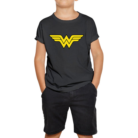 Wonder Woman Logo Superhero Wonder Girl Super Woman Comic Book Character Kids T Shirt