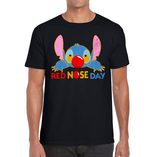 Disney Stitch Ohana Red Nose Day T Shirt