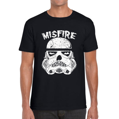 Misfire The Dark Side Made Me Do It Spoof Trooper Armor Helmet Movie Series Mens Tee Top