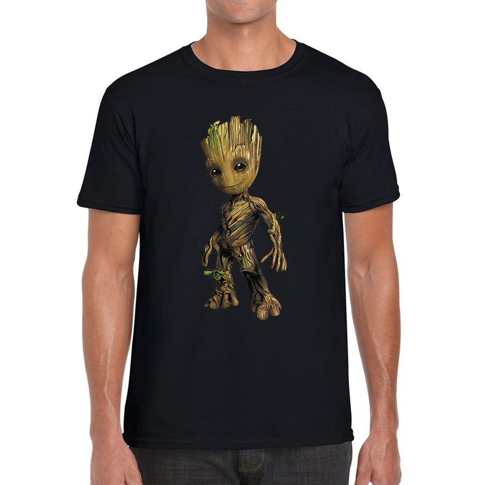 Baby Groot Comic book character Guardians of the Galaxy I am Groot Action Adventure Comedy Sci-Fi Movie Mens Tee Top