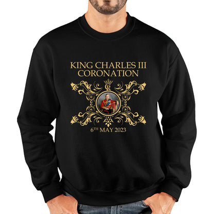 King Charles III Coronation 6th May 2023 Royal Cypher CR III Union Jack Ruling Monarch Of England Unisex Sweatshirt