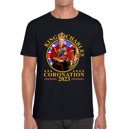 King Charles III Coronation 2023 Ruling Monarch Of England United Kingdom Royal Crown Mens Tee Top