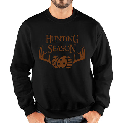 Easter Hunting Season Funny Easter Gift Rabbit Eggs Cute Bunny Deer Hunt Happy Easter Sunday Unisex Sweatshirt