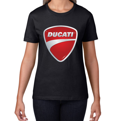Ducati Racing Motorcycle Ducati Corse Logo Sports Ducati Motor Holding Motocross MotoGp Womens Tee Top