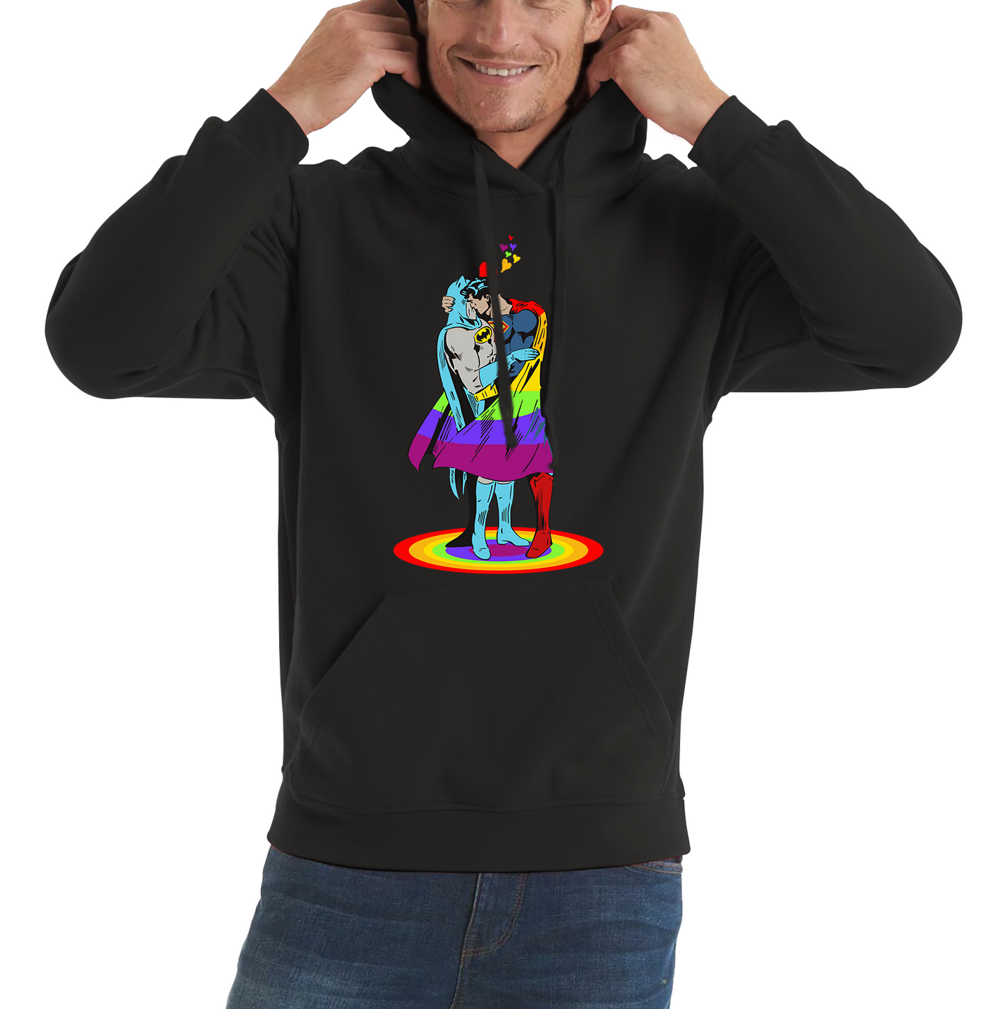 Batman x Superman Kiss Gay Pride LGBT Hoodie