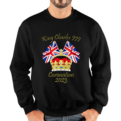 King Charles III Coronation 2023 United Kingdom Flags Royal Crown Ruling Monarch Of England CR III Unisex Sweatshirt