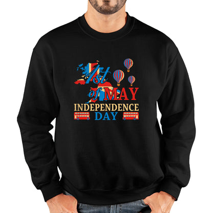 1st Of May British Independence Day UK Independence Day British Country Love Patriotism UK Union Jack Flag Unisex Sweatshirt