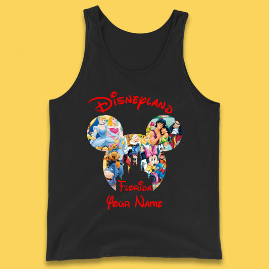 Personalised Disney Land Florida Mickey Minnie Mouse All Disney Characters Cartoons Magical Kingdom Disney Castle Disneyland Vacation Trip Tank Top