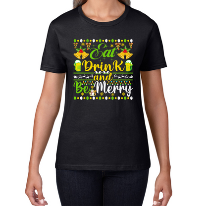 merry christmas beer womens t shirt