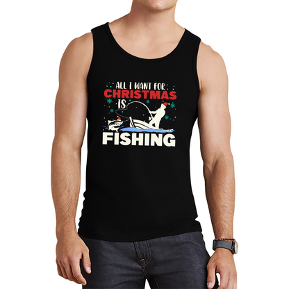 fishing christmas tank top