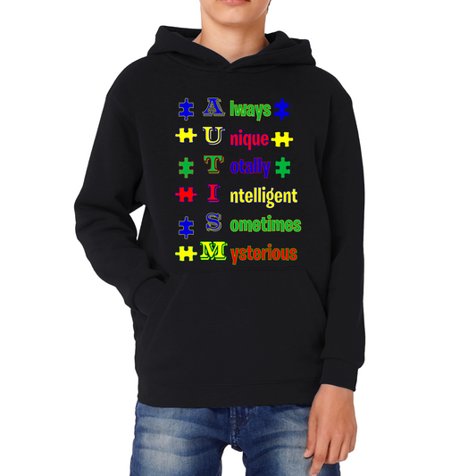 Always Unique Totally Intelligent Sometimes Mysterious Autism Awareness Hoodie