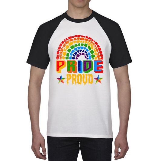 Proud Pride LGBT Pride Gay LGBT Pride Lesbian Rainbow Baseball T Shirt