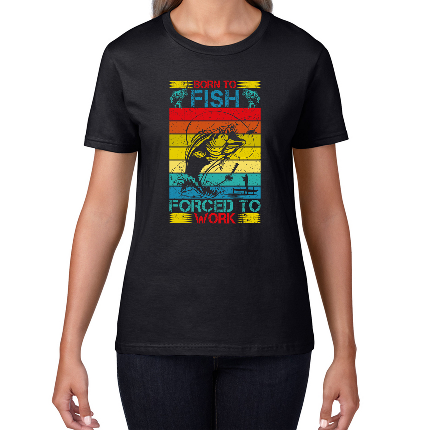 Born To Fish Forced To Work T Shirt