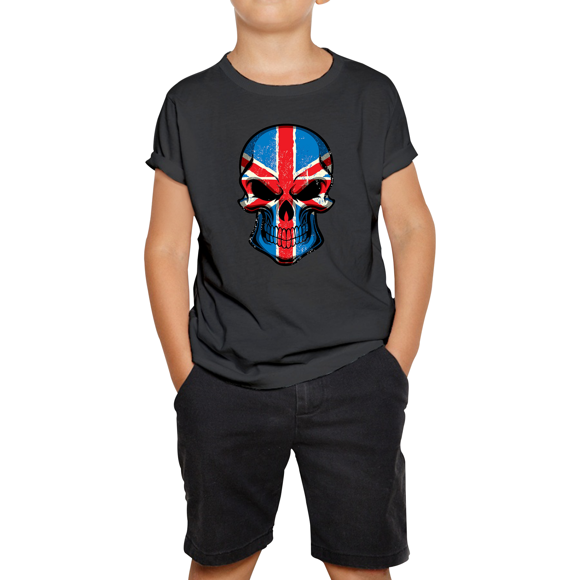 Skull Face British National Day T Shirt