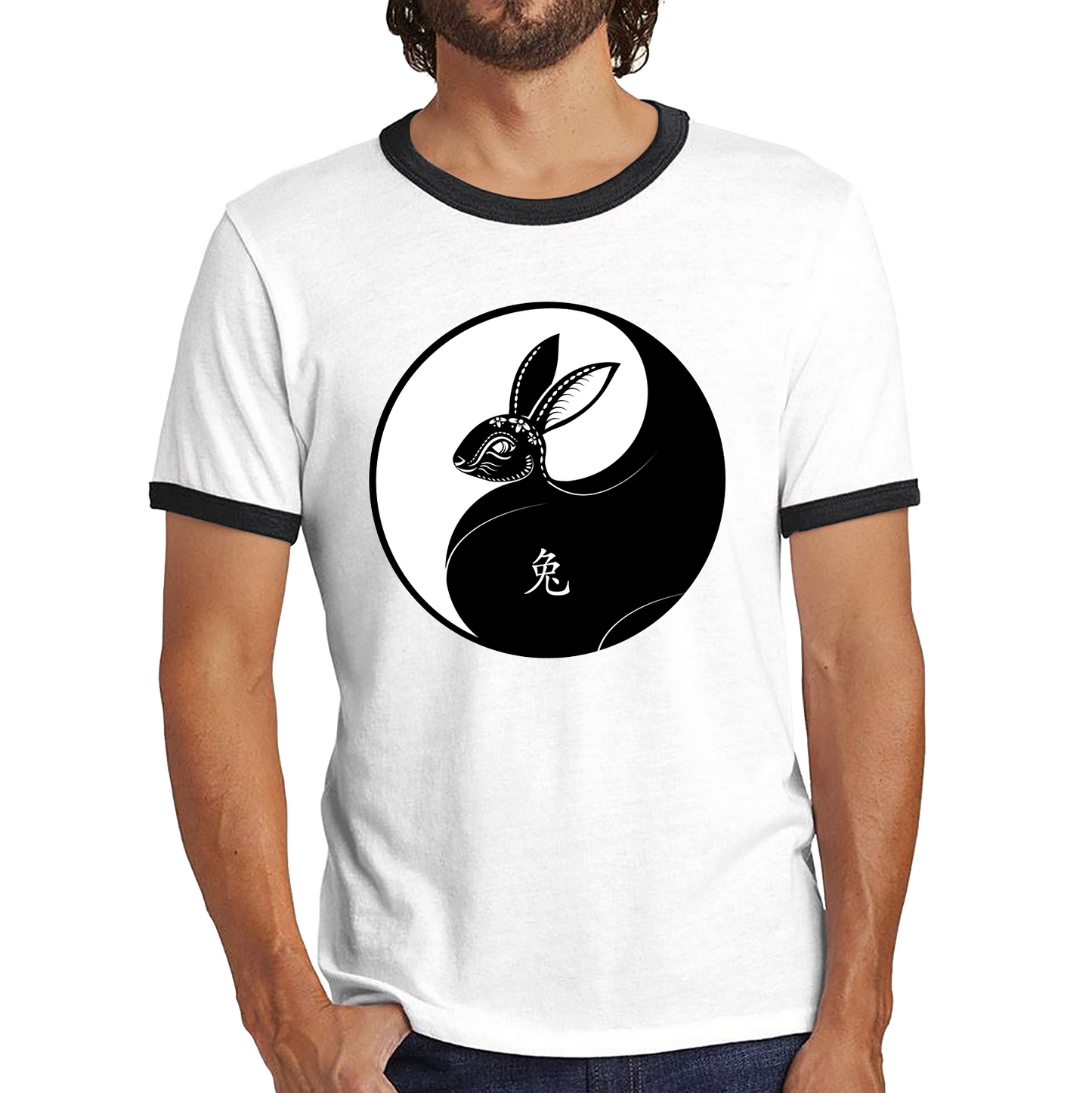 Happy Chinese New Year 2023 Year Of The Rabbit Zodiac Sign Lunar New Year Chinese Zodiac Ringer T Shirt