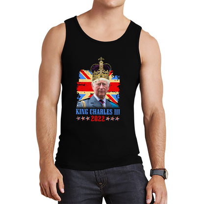 King Charles III King Of Britain UK flag Royal King Lover Union Jack Crown Tank Top