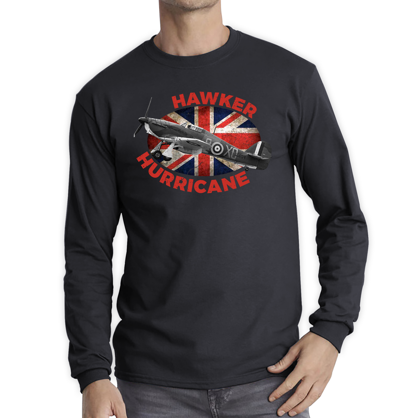 Vintage Hawker Hurricane British Veteran Fighter Aircraft Plane T Shirt