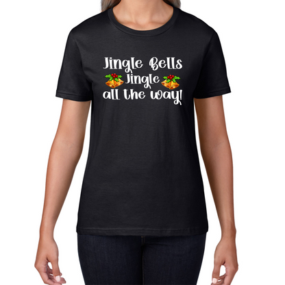 jingle bells christmas womens t shirt