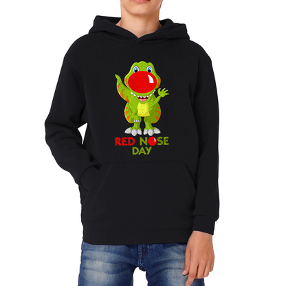 Funny Dinosaur Red Nose Day Hoodie