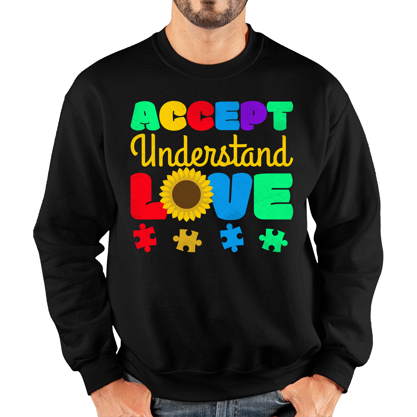 Accept Understand Love Autism Awareness Sweatshirt