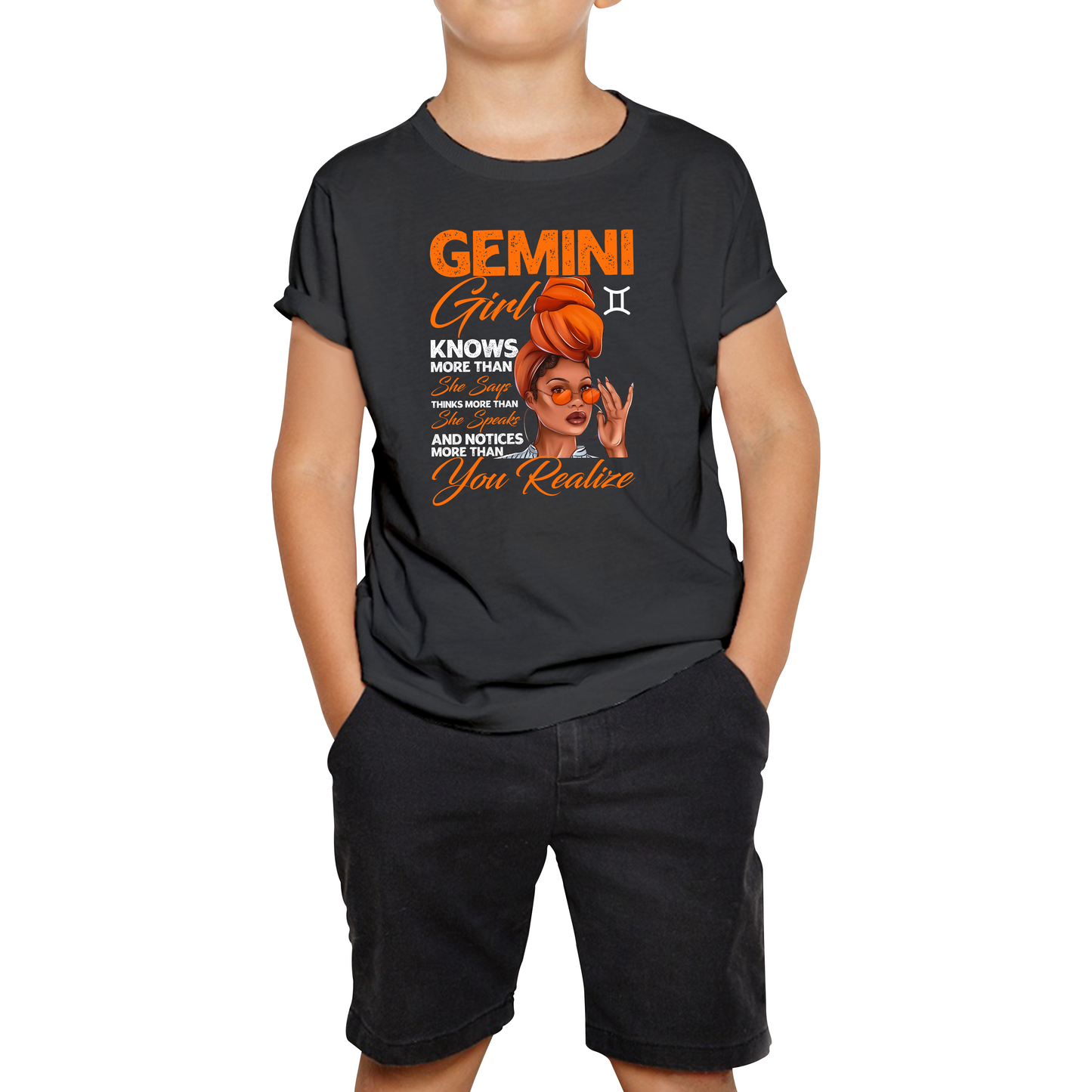 Gemini Girl Knows More Than Think More Than Horoscope Zodiac Astrological Sign Birthday Kids Tee