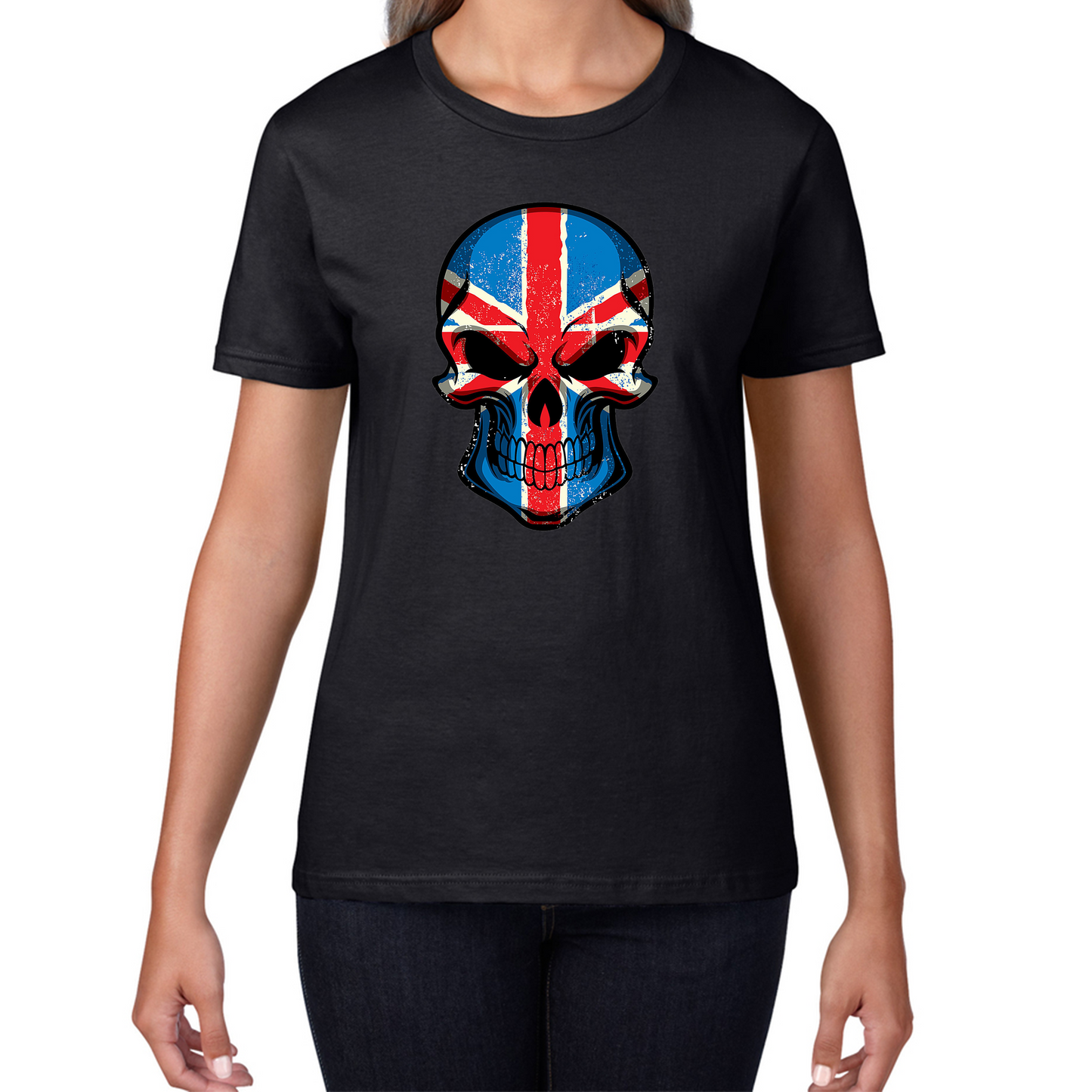 Skull Face British National Day T Shirt