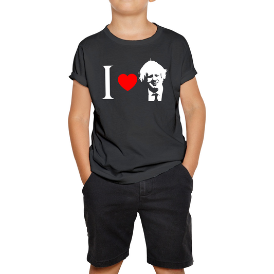 I Love Boris Heart Love Boris Johnson Support Boris Johnson Boris Supporter Kids Tee