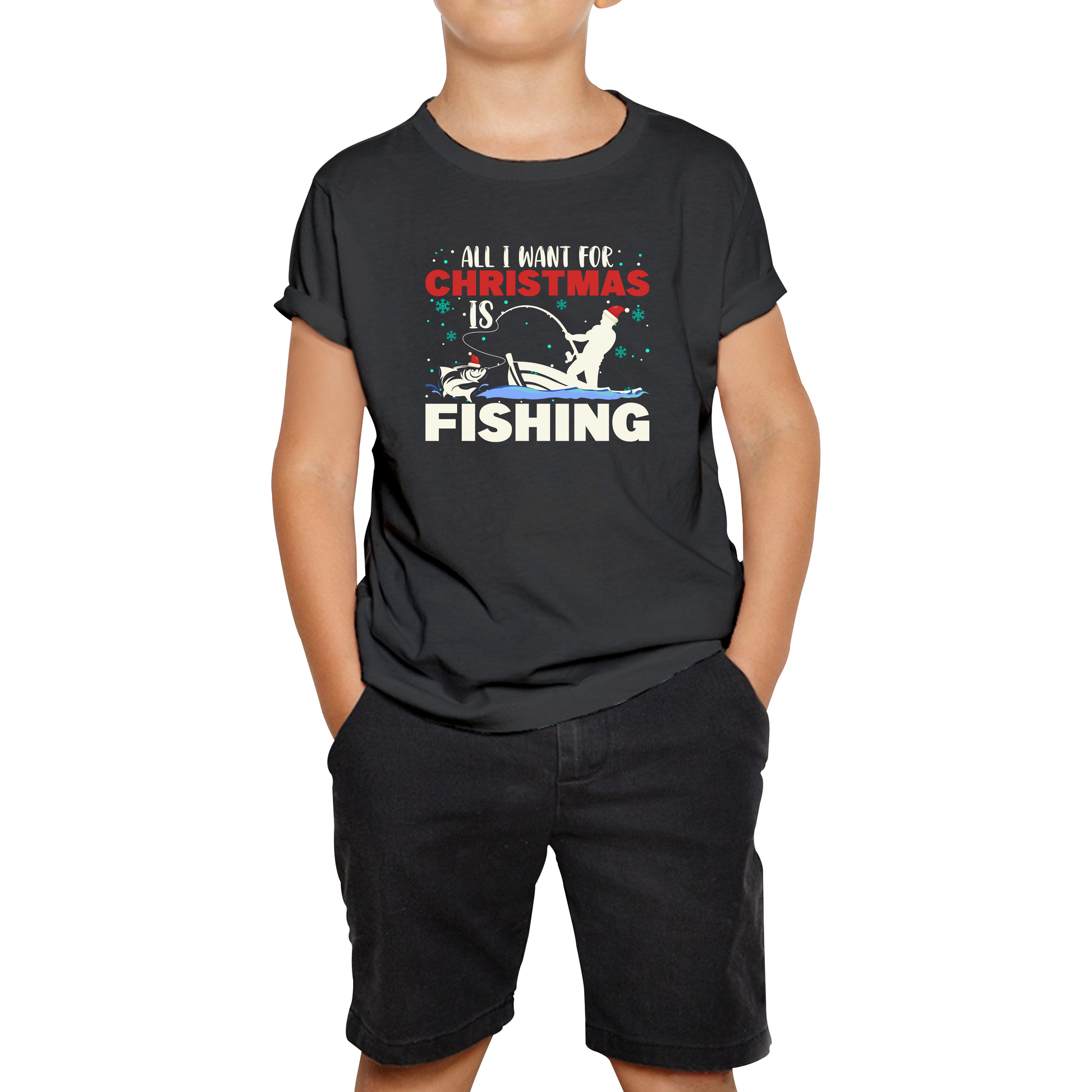 fishing christmas t shirt