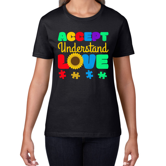 Accept Understand Love Autism Awareness T Shirt