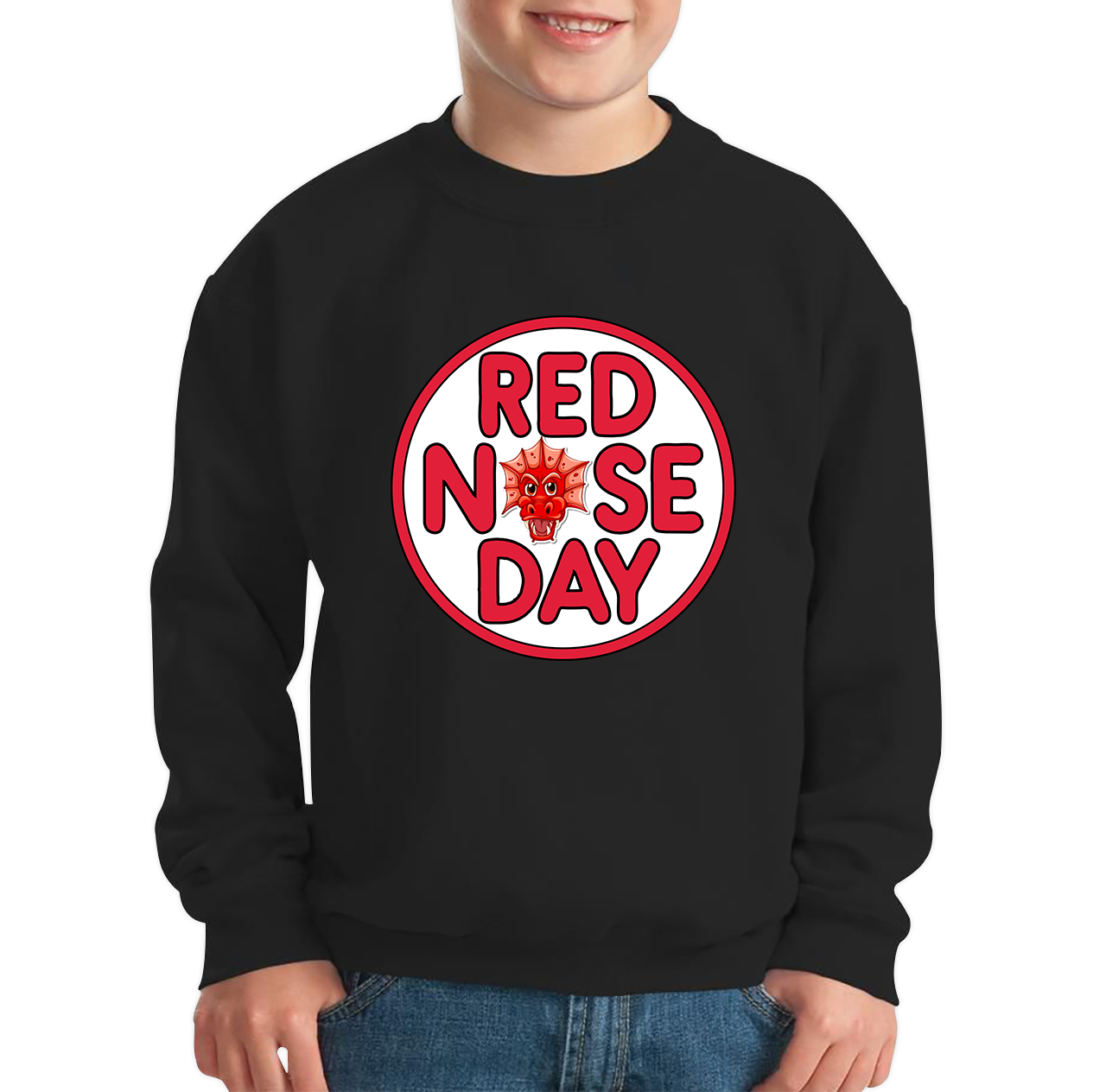 Dragon Face Red Nose Day Sweatshirt