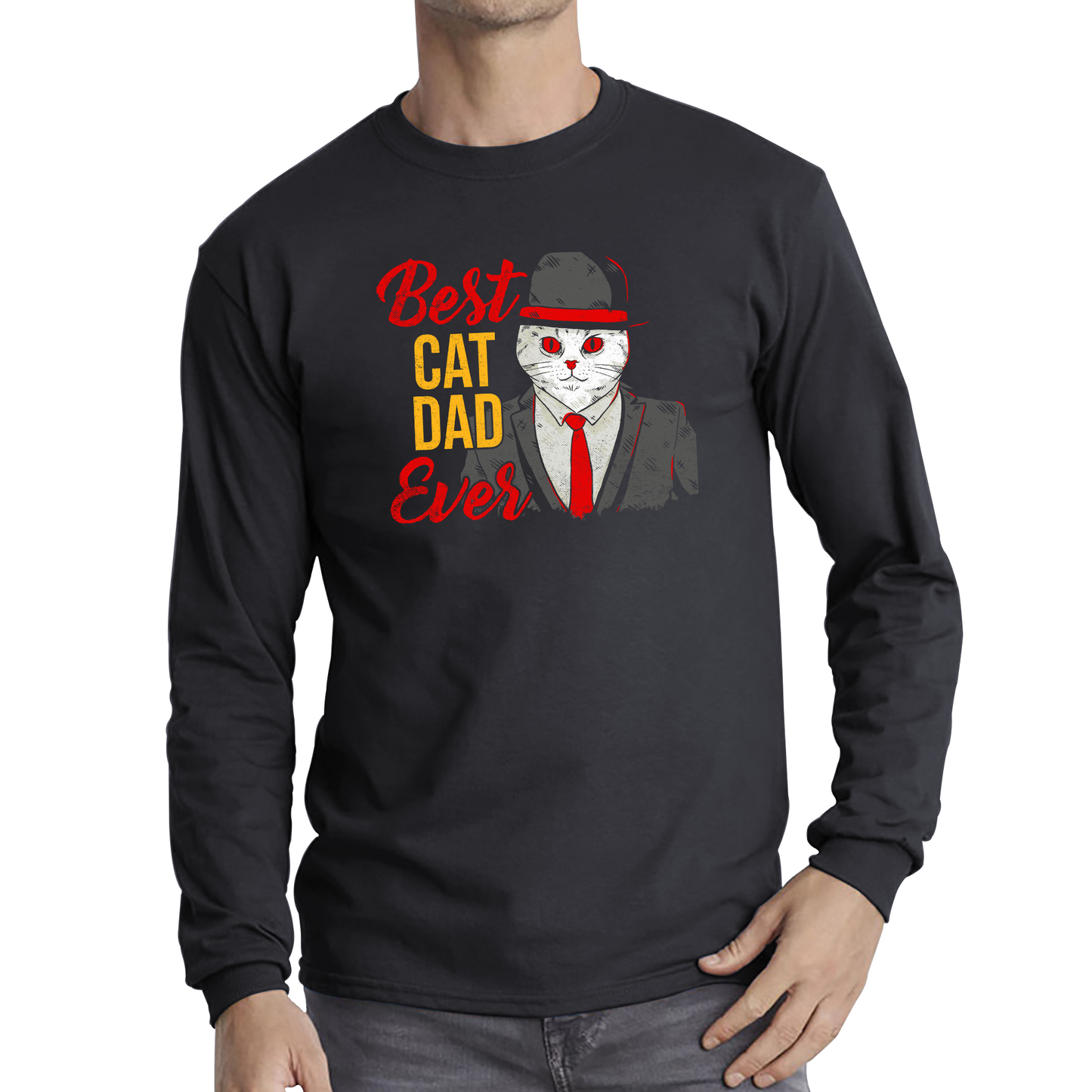 Best Cat Dad Ever Funny T Shirt