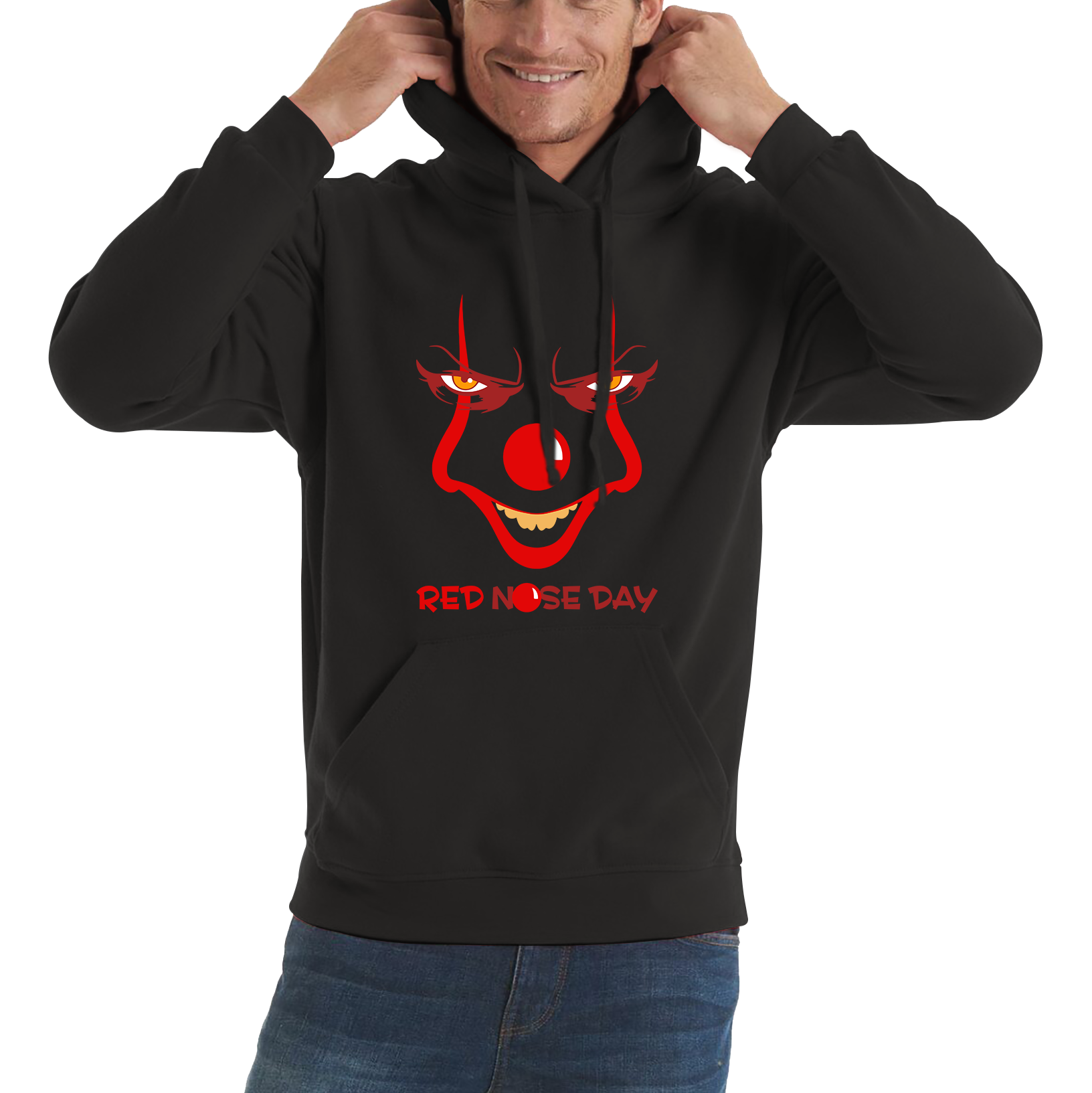 Pennywise Clown Face Red Nose Day Hoodie.