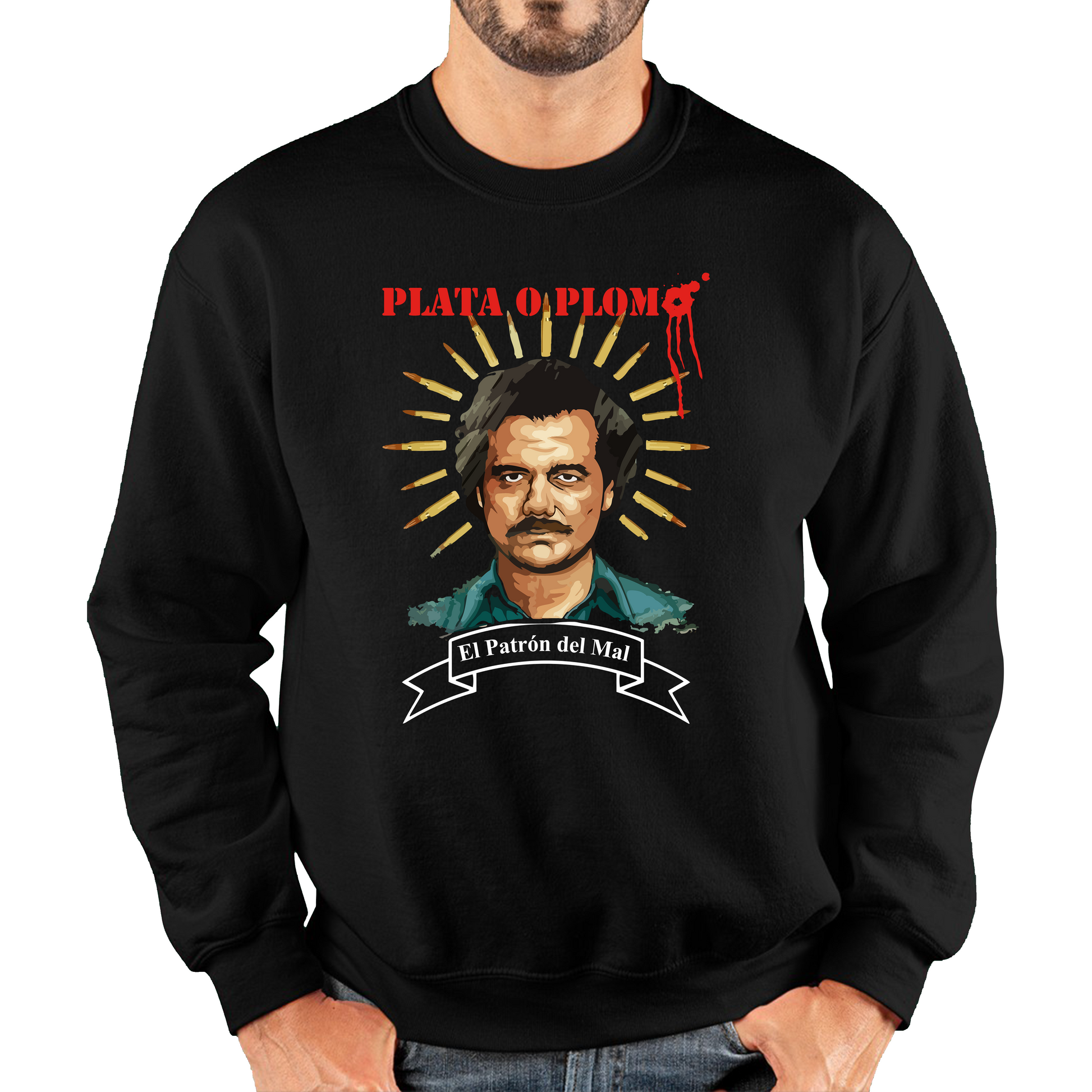 Plata O Plomo Pablo Escobar Unisex Sweatshirt Navy S