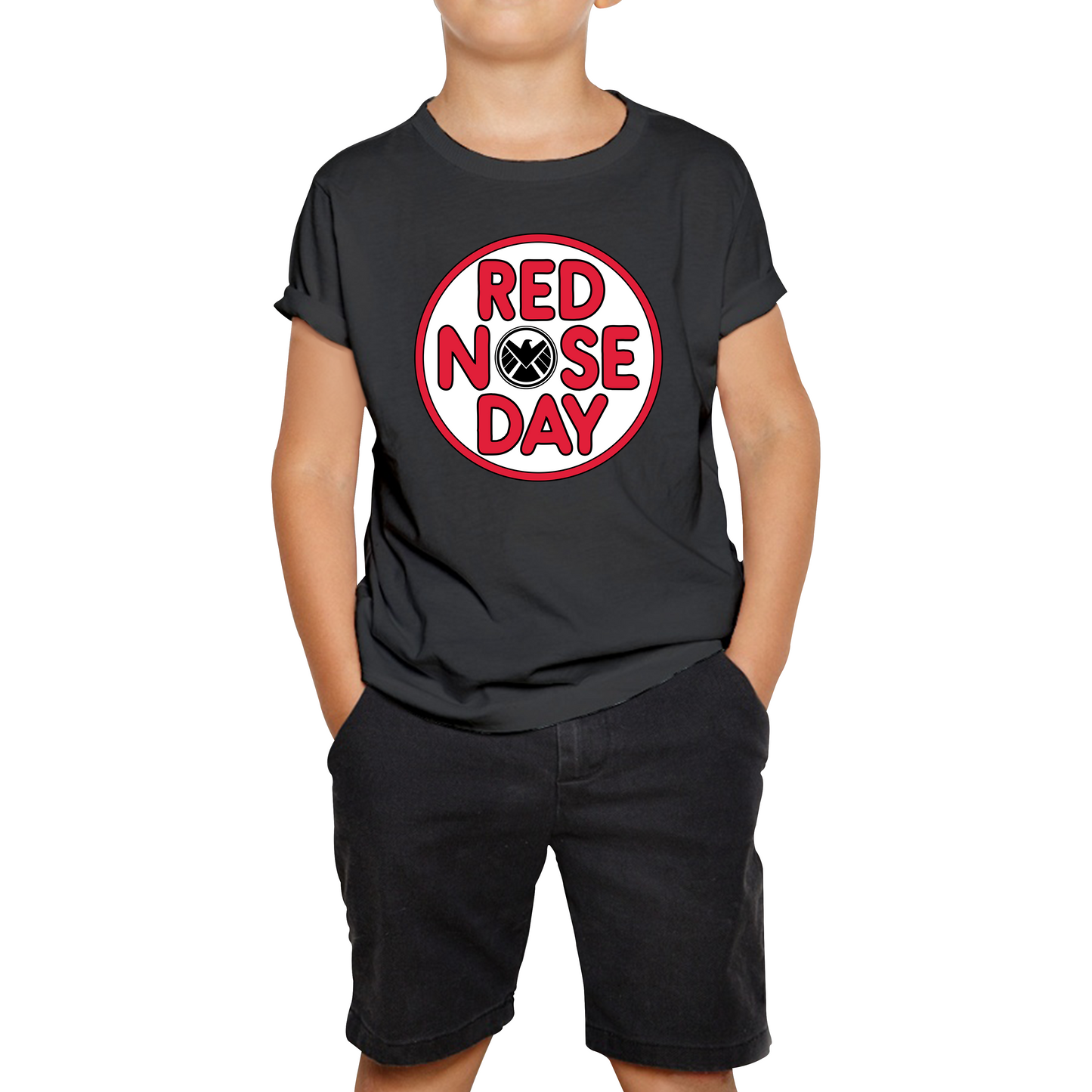 Marvel Shield Red Nose Day T Shirt