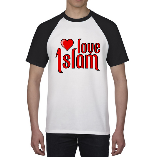 Love Islam Heart Spiritual Islamic Religious Muslims Religion Baseball T Shirt