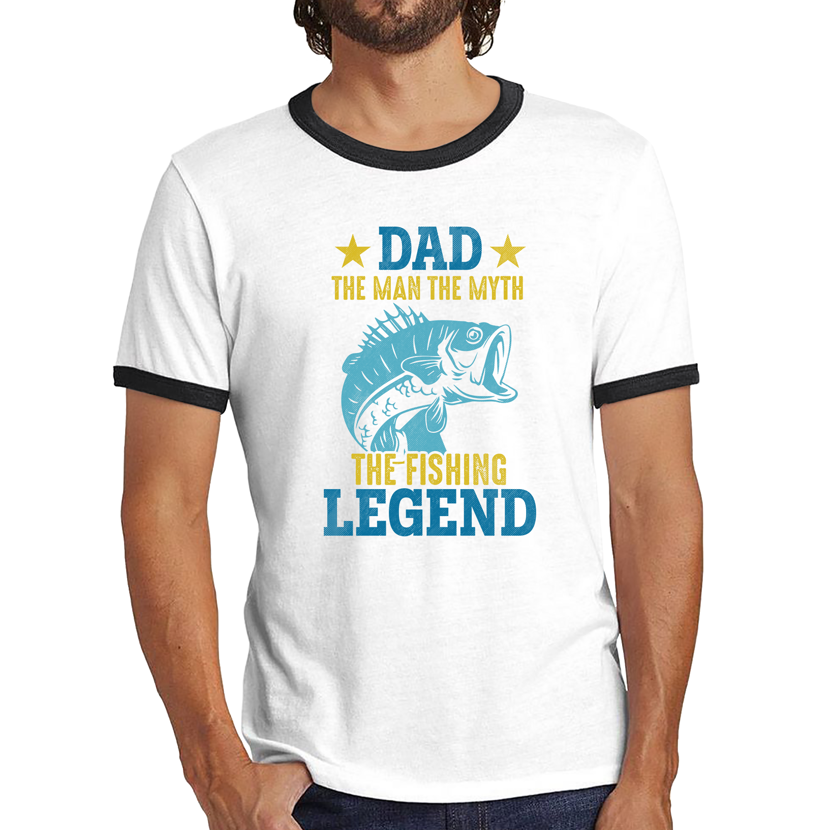 Dad The Man The Myth The Fishing Legend Fishing Shirt Funny