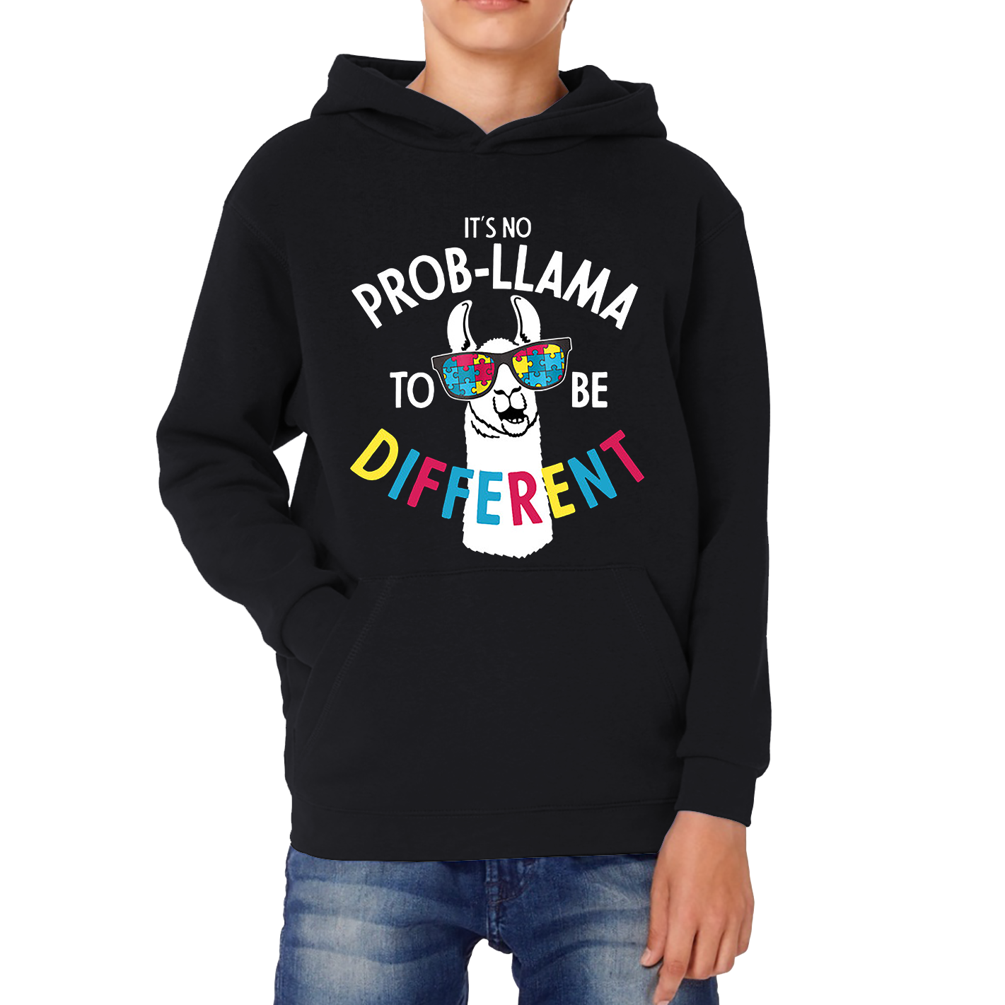 It's No Prob-llama To Be Different Autism Awareness Hoodie